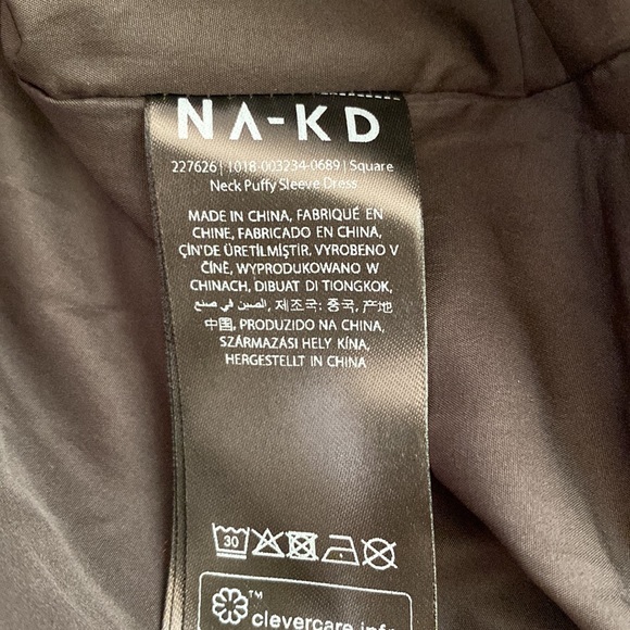 NAKD Dress Womens Medium Puff Voluminous Shoulder Square Neck Flower Print - Picture 8 of 8